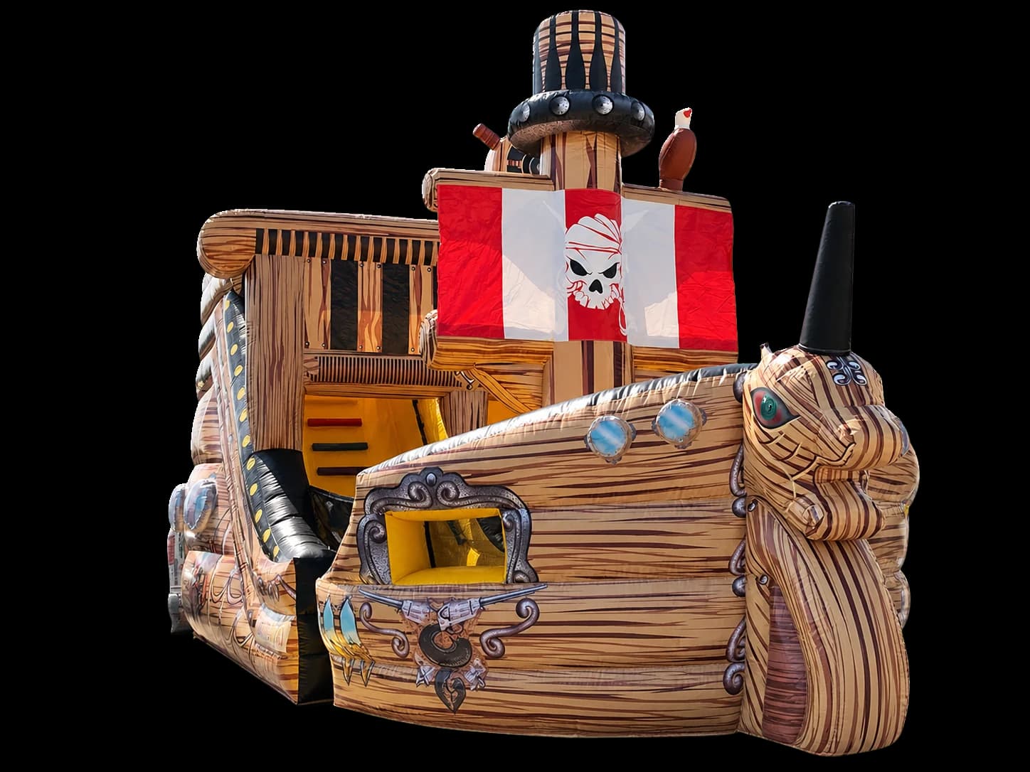 Freigestellte Hüpfburg Piratenschiff aus dem Sortiment